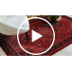 Dywan ORIENT Y307 bordo / czarny Ramka, klasyczny, ornament, z frędzlami 